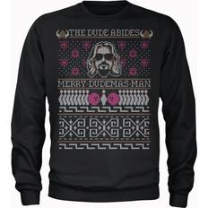 Skiing Jumpers The Dude Abides Merry Dudemas Man Men's Christmas Jumper Black