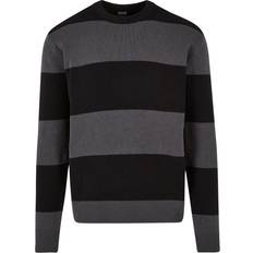 Urban Classics Heavy oversized striped sweatshirt Knit jumper black grey