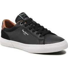 Pepe Jeans Herren Kenton Court Sneaker, Black Black