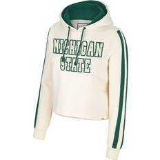 Colosseum Women's Cream Michigan State Spartans Perfect Date Cropped Pullover Hoodie