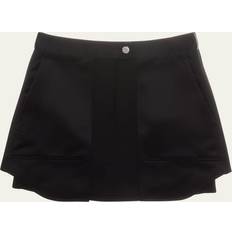 Helmut Lang Womens Black Contrast-panel A-line Twill Mini Skirt