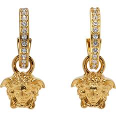 Versace La Medusa Hoop Earrings - Gold/Transparent