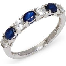 Effy Women's 14K White Gold, Blue & White Sapphire Ring