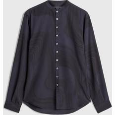 John Varvatos Estill Swirl Print Band Collar Shirt