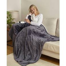 Country Club Heated Sherpa Grey Blankets Grey (160x130cm)