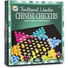 Grafix Traditional Wooden Chinese Checkers Board Game Set