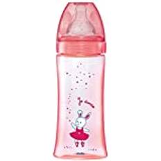 Dodie Anti-Colic Baby Bottle Round Teat 3 Speeds 330ml Flow 3 6 Months Pink