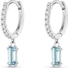 Christ Earrings - White Gold/Topaz/Diamond