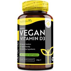 Nutravita Vegan Vitamin D3 1000iu 25ug 180