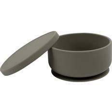Tiny Dining Silver Sage Baby Silicone Suction Bowl with Lid