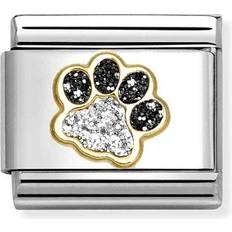 Nomination Composable Classic Link Paw Print Charm - Gold/Silver/Black