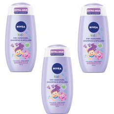 Nivea KIDS 3-in-1 Shower Gel, Shampoo & Conditioner 250 ml Care and Cleaning for Kids with Adorable Berry Fragrance, Extra Mild & Soap-Free Hair and Skin Care for Children