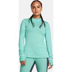 Under Armour Elastane/Lycra/Spandex Jumpers Under Armour Qualifier Cold Running Tops Women Light Blue, light_blue