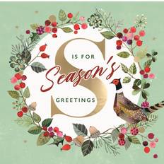 Second Nature S Is For Seasons Greetings Pheasant Foiled Christmas Card Xmas Greeting Cards