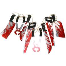 Shatchi 8Pcs Halloween Bloody Weapons Garland 8ft Bunting Banner Horror Props