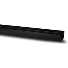 Polypipe Black Polypipe Square Rainwater Gutter 2m 112mm