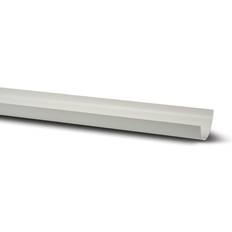 Polypipe White Polypipe 112mm Half Round Gutter 4mtr RR101W