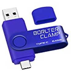 Memory stick usbc Samsung 64 GB USB Type-C Flash USB-C 3.0 Memory Stick Jump Drive 2 in 1 for Android Phones Galaxy S10/S9/S8/Note 9, LG