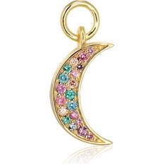 Gold Plated - Men Earrings Sif Jakobs Multicoloured Zirconia Luna Earring Charm SJ-CH2380-XCZ-YG