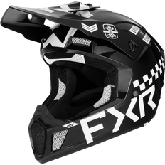 FXR Crosshjelm Clutch Gladiator Svart-Hvit Voksen