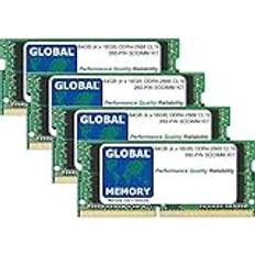 Global Memory 64GB 4 x 16GB DDR4 2666MHz PC4-21300 260-PIN SODIMM MINNE RAM KIT FÖR 27 TUM RETINA 5K IMAC 2019/2020