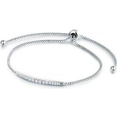 Trilani damen armband sterling silber zirkonia flexibel einstellbar