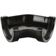 Polypipe Black Polypipe 135° Half Round Rainwater Gutter Angle 112mm