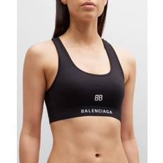 Balenciaga Cotton Jersey Sports Bra Black