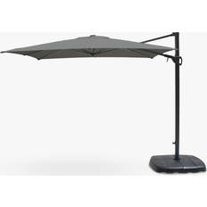 Kettler Free Arm Square Garden Parasol with Base, 2.5m