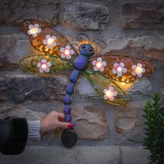 Festive Lights Up Dragonfly Fence Decoration