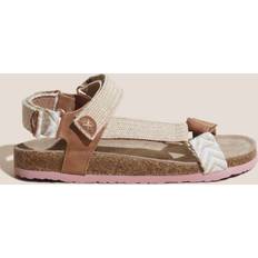 White Stuff Trek Footbed Sandals, Tan/Multi