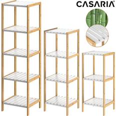 Casaria Standing Shelf Bamboo Wall Cabinet