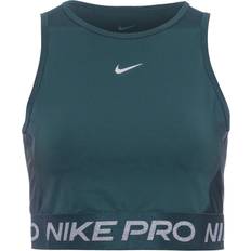 Nike Pro Dri-FIT Women's Cropped Tank Top Green UK 16–18