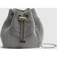 Grey Bucket Bags Reiss Demi Crystal Mini Bucket Bag