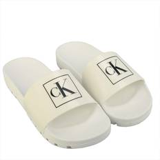 Calvin Klein Women Slippers & Sandals Calvin Klein Women's Womens Retro Tennis Sliders White