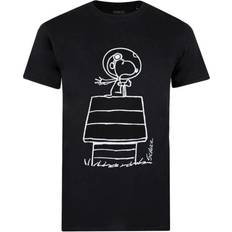 Peanuts Mens Snoopy Kennel T-Shirt Black/White