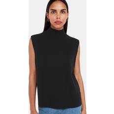 Women - Wool Tank Tops Whistles Women's Funnel Neck Tank Black