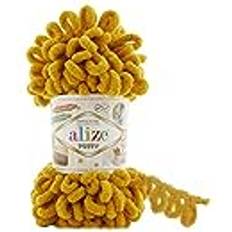 Alize Puffy Baby Deckengarn, 5 Knäuel, 500 g, 45,7 m, 100 % Micropolyester, weiches Garn, Babydecke, Handstrickgarn, super grob, sperrig, gewebtes Garn 2