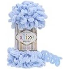 Alize Puffy Baby Deckengarn, 5 Knäuel, 500 g, 45,7 m, 100 % Micropolyester, weiches Garn, Babydecke, Handstrickgarn, super grob, sperrig, gewebtes Garn 183