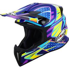 Suomy X-Wing Duel Motocross Helmet, purple-yellow, XS, purple-yellow