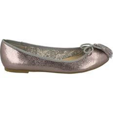 Multicoloured - Women Ballerinas Spot On Womens/Ladies Flat Ballerinas With Tassel Bow 5 UK Pewter