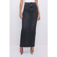 Good American Tube Denim Maxi Skirt