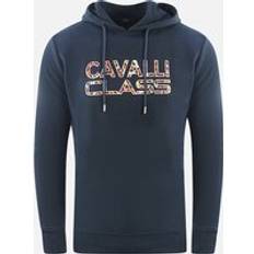 Cavalli Class Brand Logo Navy Blue Hoodie