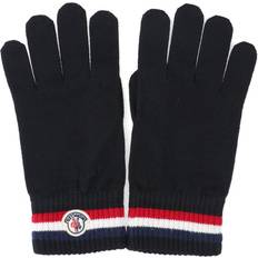 Moncler Gloves Moncler Men's Tricolour Logo Gloves Navy Navy