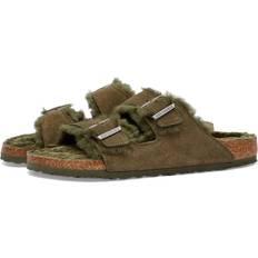 Birkenstock Arizona Slides Birkenstock Arizona Shearling Thyme Suede Thyme Suede