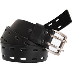 Forest 1.50 Plain Leather Belt With Twin Pronged Buckle Black