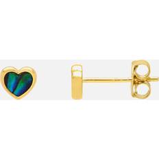 Estella Bartlett Abalone Heart Gold-Tone Single Stud Earring