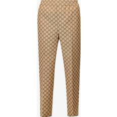 Gucci Women Trousers & Shorts Gucci Pleated Cotton-blend Twill Trousers Mens Camel