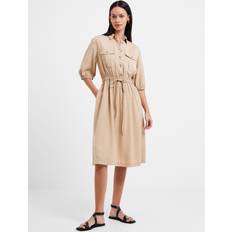 French Connection Midi Dresses - Women French Connection Elkie Drawstring Twill Dress