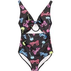 S Swimsuits Barbie Palm Tree Logo One Piece Swimsuit Black